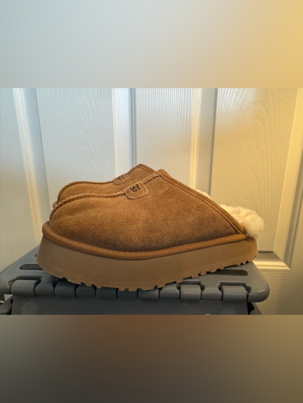 Women's Ugg Suede Slip-On Clog in Brown